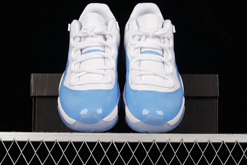 All categories Air Jordan Jordan series basketball shoes Air Jordan 11 F version Air Jordan 11 Low "Carolina" AJ11 Joe 11 white and blue first layer genuine carbon 528895-106